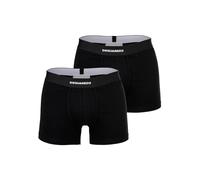 DSQUARED2 Herren Boxershorts, 2er Pack - Twin Pack Trunk, Cotton Stretch, Logobund Schwarz 2XL