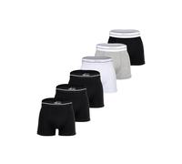Boxershorts ELLESSE "Boxershort AMBRIA Trunks 6P 6er Pack", Herren, Gr. L, bunt (schwarz (mono), schwarz, weiß, grau), Obermaterial: 95% Polyester PES. 5% Elasthan EL., Unterhosen (48882764-L) schwarz