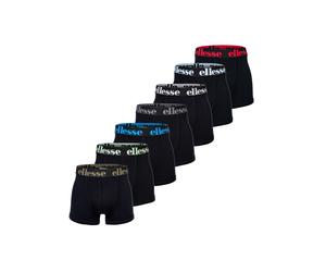 Boxershorts ELLESSE "Boxershort YEMA 7 Pack Boxer Shorts 7er Pack", Herren, Gr. 5XL, bunt (schwarz, bunt), Obermaterial: 95% Baumwolle CO. 5% Elasthan EL., Unterhosen (94261012-5XL) schwarz, bunt