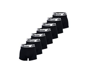 Boxershorts ELLESSE "Boxershort YEMA 7 Pack Boxer Shorts 7er Pack", Herren, Gr. L, schwarz (schwarz, weiß), Obermaterial: 95% Baumwolle CO. 5% Elasthan EL., Unterhosen (15143204-L) schwarz, weiß