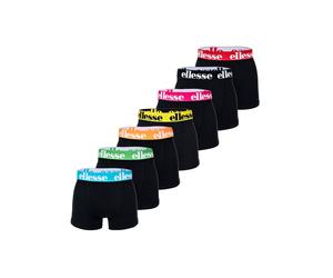 Boxershorts ELLESSE "Boxershort YEMA 7 Pack Boxer Shorts 7er Pack", Herren, Gr. XXL, bunt (schwarz, multi), Obermaterial: 95% Baumwolle CO. 5% Elasthan EL., Unterhosen (47062735-XXL) schwarz, multi