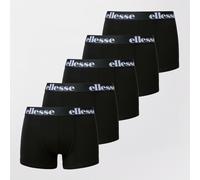 ellesse Herren Boxershorts, 5er Pack - NURRA, Trunks, Logobund, einfarbig Schwarz / M M Schwarz