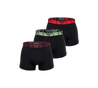 Boxershorts EMPORIO ARMANI "Boxershort BOLD MONOGRAM 3er Pack", Herren, Gr. L, schwarz, Obermaterial: 95% Baumwolle CO. 5% Elasthan EL., Unterhosen (75416125-L) schwarz