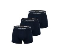 Boxershorts EMPORIO ARMANI "Boxershort CORE LOGOBAND 3er Pack", Herren, Gr. XL, blau, Obermaterial: 95% Baumwolle CO. 5% Elasthan EL., Unterhosen (15177351-XL) blau