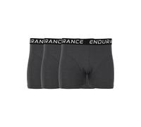 Boxershorts ENDURANCE "Burke", Herren, Gr. M, 1 Stk., grau (dunkelgrau, meliert), 95% Baumwolle, 5% Elasthan, mehrfarbig, Unterhosen, im praktischen 3er Pack (93222108-M) dunkelgrau, meliert