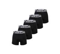 Boxershorts FC BARCELONA "Boxershort FCB Boxer Briefs 5-Pack 5er Pack", Herren, Gr. M, schwarz, Obermaterial: 95% Baumwolle CO. 5% Elasthan EL., Unterhosen (92793233-M) schwarz