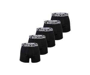 Boxershorts FC BARCELONA "Boxershort FCB Boxer Briefs 5-Pack 5er Pack", Herren, Gr. M, schwarz, Obermaterial: 95% Baumwolle CO. 5% Elasthan EL., Unterhosen (92793233-M) schwarz