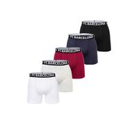 Boxershorts FC BARCELONA "Boxershort FCB Kids Trunk Boxers 5-Pack 5er Pack", Jungen, Gr. 164, schwarz, grau, weiß, blau, rot, Obermaterial: 95% Baumwolle CO. 5% Elasthan EL., Unterhosen (95042519-164)
