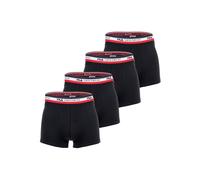 FILA Herren Boxer Shorts, 4er Pack - Logobund, Cotton Stretch, einfarbig Schwarz 2XL
