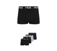 Boxershorts FILA, Herren, Gr. XXL, schwarz (schwarz, grau, navy), Single Jersey, Obermaterial: 95% Baumwolle, 5% Elasthan, meliert, unifarben, eng, Unterhosen, bequem, Baumwollmix, elastisch, weich, s