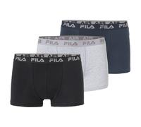 Boxershorts FILA "MAN BOXER SHORTS", Damen, Gr. XXL, schwarz (schwarz navy grau), Obermaterial: 95% Baumwolle, 5% Elasthan. Obermaterial 2: 67% Baumwolle, 28% Polyester, 5% Elasthan, unifarben, eng, U