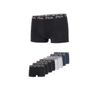 Boxershorts FILA "MAN BOXER SHORTS", Herren, Gr. L, bunt (4 schwarz 2 grau 2 navy), Obermaterial: 95% Baumwolle, 5% Elasthan. Obermaterial 2: 67% Baumwolle, 28% Polyester, 5% Elasthan, unifarben, körp