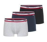 Boxershorts FILA "MAN BOXER SHORTS", Herren, Gr. L, bunt (mix), Obermaterial: 95% Baumwolle, 5% Elasthan, bedruckt, unifarben mit Farbeinsatz, körpernah, Unterhosen, elastischer Logo-Webbund, ohne Ein