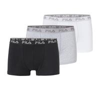 Boxershorts FILA "MAN BOXER SHORTS", Herren, Gr. L, grau (mix), Graumeliert (Obermaterial): 67% Baumwolle, 28% Elasthan, 5% Polyester. Obermaterial: 95% Baumwolle, 5% Elasthan, unifarben mit Farbeinsa