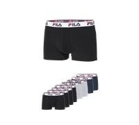 Boxershorts FILA "MAN BOXER SHORTS", Herren, Gr. M, bunt (4 schwarz 2 grau 2 navy), Obermaterial: 95% Baumwolle, 5% Elasthan. Obermaterial 2: 67% Baumwolle, 28% Polyester, 5% Elasthan, unifarben, körp