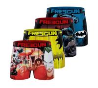 Boxershorts für Herren, Batman und Joker, DC Comics, originell und weich (4 Stück), Gelb/Rot/Blau/Schwarz, S