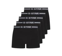 Boxershorts G-STAR "HEMLOCK, 5 PACK TRUNKS", Herren, Gr. L, 5 Stk., schwarz, Jersey, Obermaterial: 95% Baumwolle, 5% Elasthan, unifarben, eng, Unterhosen, Bund mit Logoschriftzug (31850367-L) schwarz
