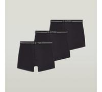 Boxershorts G-STAR "NOBLE, 3 PACK TRUNKS", Damen, Gr. XL, 3 Stk., schwarz, Jersey, Obermaterial: 95% Baumwolle, 5% Elasthan, unifarben, eng, Unterhosen, mit Logobund (48844845-XL) schwarz