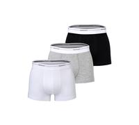 Boxershorts GANT "Boxershort 3er Pack", Herren, Gr. L, bunt (schwarz, grau, weiß), Obermaterial: 95% Baumwolle CO. 5% Elasthan EL., Unterhosen (39763806-L) schwarz, grau, weiß