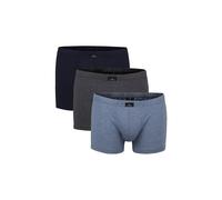 Boxershorts GÖTZBURG "Boxershort 3er Pack", Herren, Gr. XXL, blau (blau, grau), Obermaterial: 95% Baumwolle CO. 5% Elasthan EL., Unterhosen (30934118-XXL) blau, grau