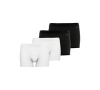 GÖTZBURG Herren Boxershorts, 4er Pack - X-lastic, Unterwäsche, Unterhosen, Logo, einfarbig Weiß/Schwarz XL