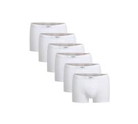 Boxershorts GÖTZBURG "Boxershort 6er Pack", Herren, Gr. M, weiß, Obermaterial: 95% Baumwolle CO. 5% Elasthan EL., Unterhosen (77935764-M) weiß