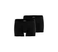 GÖTZBURG Herren Boxershorts, 2er Pack - X-lastic, Unterwäsche, Unterhosen, Logo, einfarbig, schwarz, M Schwarz