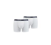 Boxershorts HEAD "Boxershort Basic Boxer 2P 2er Pack", Herren, Gr. S, weiß (weiß, marine), Obermaterial: 95% Baumwolle CO. 5% Elasthan EL., Unterhosen (39850741-S) weiß, marine