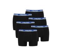 Boxershorts HEAD "Boxershort Basic Boxer 2P 6er Pack", Herren, Gr. L, schwarz (schwarz, blau), Obermaterial: 95% Baumwolle CO. 5% Elasthan EL., Unterhosen (70617548-L) schwarz, blau