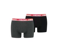 2er Pack HEAD Basic Boxershorts Herren grey/red M