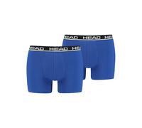 Boxershorts HEAD "HEAD BASIC BOXER 2P", Jungen, Gr. XL, blau (blau, schwarz), Obermaterial: 95% Baumwolle, 5% Elasthan, unifarben, körpernah, Unterhosen, mit elastischem Logobund (34532623-XL) blau, s
