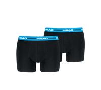 Boxershorts HEAD "HEAD MEN ELASTIC BOXER", Herren, Gr. S, blau (schwarz, blau), Single Jersey, Obermaterial: 95% Baumwolle, 5% Elasthan, körpernah, Unterhosen, ohne Eingriff, mit elastischem Logobund