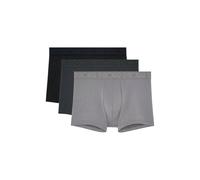 Boxershorts HOM "Boxershort Armand 2 3er Pack", Herren, Gr. M, bunt (schwarz, grau), Obermaterial: 95% Baumwolle CO. 5% Elasthan EL., Unterhosen (74073956-M) schwarz, grau