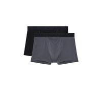 Boxershorts HOM "Boxershort HOM Boxerlines 2 2er Pack", Herren, Gr. M, bunt (schwarz, grau), Obermaterial: 95% Baumwolle CO. 5% Elasthan EL., Unterhosen (33777118-M) schwarz, grau