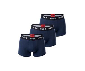 Boxershorts HUGO "Boxershort 3er Pack", Herren, Gr. M, blau, Obermaterial: 95% Baumwolle CO. 5% Elasthan EL., Unterhosen (48725006-M) blau