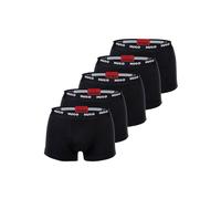 Boxershorts HUGO "Boxershort TRUNK FIVE PACK 10241868 02 5er Pack", Herren, Gr. L, schwarz, Obermaterial: 95% Baumwolle CO. 5% Elasthan EL., Unterhosen (60856222-L) schwarz