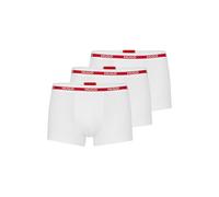 Boxershorts HUGO "Boxershort TRUNK TRIPLET PLANET 3er Pack", Herren, Gr. M, weiß, Obermaterial: 95% Baumwolle CO. 5% Elasthan EL., Unterhosen (49152503-M) weiß