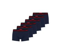 Boxershorts HUGO "Boxershort TRUNK TRIPLET PLANET 6er Pack", Herren, Gr. M, blau, Obermaterial: 95% Baumwolle CO. 5% Elasthan EL., Unterhosen (44685245-M) blau
