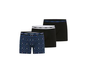 Boxershorts HUGO UNDERWEAR "BOXER BR PLANET DES", Herren, Gr. L (52), 3 Stk., open miscellaneous 986, Jersey, Obermaterial: 95% Baumwolle, 5% Elasthan, eng, Unterhosen, elastischer Bund mit Logo, aus
