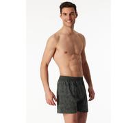Boxershorts Interlock gemustert dunkelgrün - Fine Interlock 4