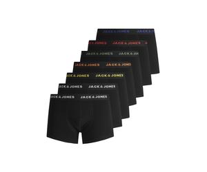 Boxershorts JACK & JONES "Boxershort JACBASIC TRUNKS 7 PACK 7er Pack", Herren, Gr. M, schwarz, Obermaterial: 95% Baumwolle CO. 5% Elasthan EL., Unterhosen (60875825-M) schwarz