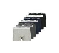 Boxershorts JACK & JONES "Boxershort JACBASIC TRUNKS 7 PACK 7er Pack", Herren, Gr. XL, bunt (schwarz, dunkelblau, grau), Obermaterial: 95% Baumwolle CO. 5% Elasthan EL., Unterhosen (89628529-XL) schwa