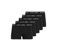 Boxershorts JACK & JONES "Boxershort JACHUEY TRUNKS 5 PACK 5er Pack", Herren, Gr. XXL, schwarz, Obermaterial: 95% Baumwolle CO. 5% Elasthan EL., Unterhosen (47672530-XXL) schwarz