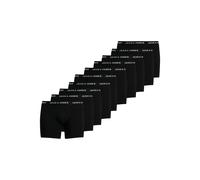 JACK&JONES Herren Boxer Shorts, 10er Pack - JACHUEY TRUNKS PLUS, Baumwoll-Stretch Schwarz 5XL
