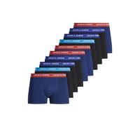 JACK AND JONES JACK&JONES Herren Boxer Shorts, 10er Pack - JACLEE TRUNKS, Baumwoll-Stretch (TB_12144536-10P) M Schwarz/Blau