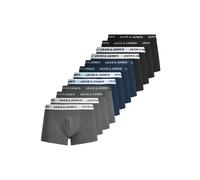 Trunk JACK & JONES "JACSOLID Stretchkomfort, elastisch, bequem mit sportlichem Look", Herren, Gr. S, 12 Stk., blau (navy blazer pack), Jersey, Obermaterial: 95% Baumwolle, 5% Elasthan, bedruckt, Unter
