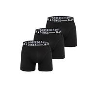 Boxershorts JACK & JONES "Boxershort SENSE TRUNKS 3 PACK 3er Pack", Herren, Gr. L, schwarz, Obermaterial: 95% Baumwolle CO. 5% Elasthan EL., Unterhosen (83131313-L) schwarz