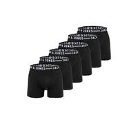 Boxershorts JACK & JONES "Boxershort SENSE TRUNKS 3 PACK 6er Pack", Herren, Gr. L, schwarz, Obermaterial: 95% Baumwolle CO. 5% Elasthan EL., Unterhosen (40301624-L) schwarz