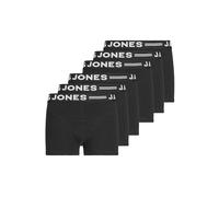 Boxershorts JACK & JONES "Boxershort SENSE TRUNKS 6 PACK JNR NOOS 6er Pack", Jungen, Gr. 164, schwarz, Obermaterial: 95% Baumwolle CO. 5% Elasthan EL., Unterhosen (39399906-164) schwarz