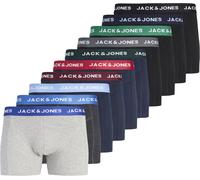 Boxershorts JACK & JONES "JACFLOWER Microfiber mit Logobund, Blumenprint und Stretchkomfort", Damen, Gr. XXL, 10 Stk., schwarz pack:schwarz, navy blazer, navy blazer, dgm, lgm, navy blazer, navy blaze